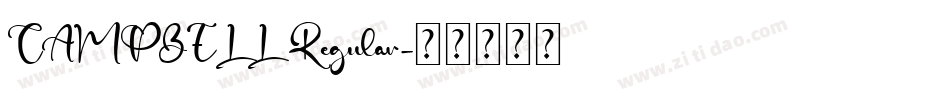 CAMPBELL Regular字体转换